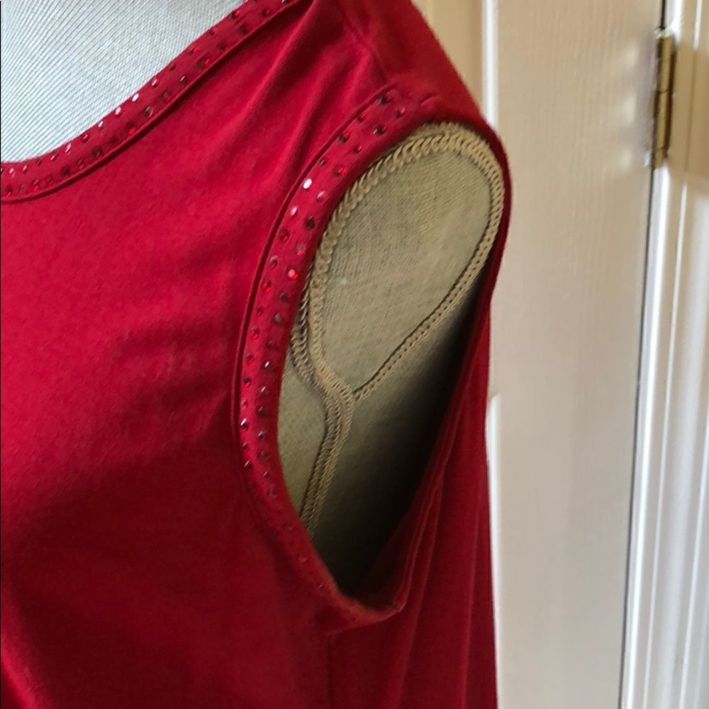 Talbots Red Rhinestone Tank - Picture 3 of 4